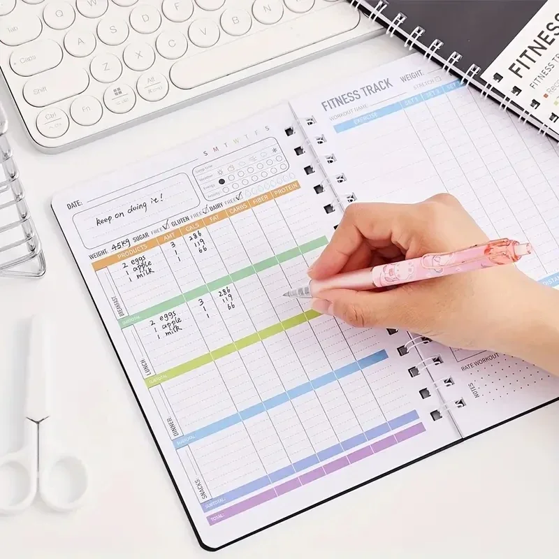 Spiral Notebook Daily Exercise - огляд і ціна Fitness Nutrition Journal