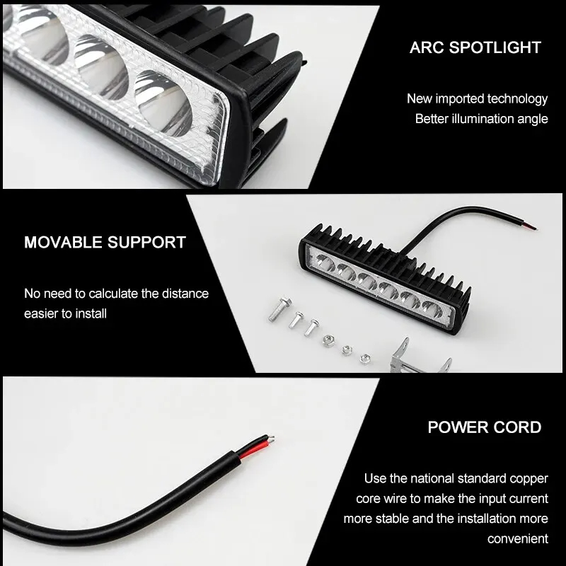 LED Work Light Strip Shape Lig - огляд і ціна Head Racket Boom