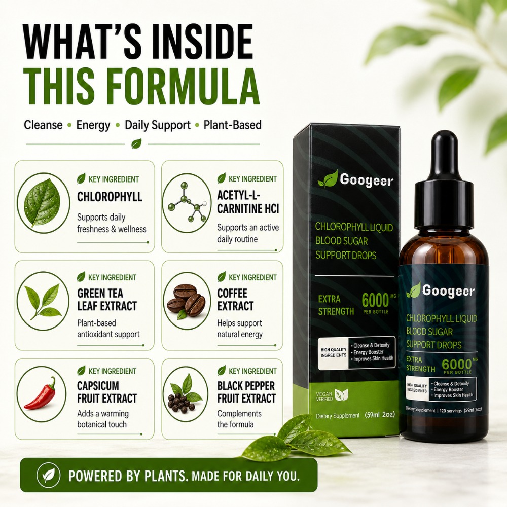 Googeer Chlorophyll Liquid Dro - огляд і ціна L-Carnitine Liquid